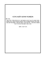 Phát huy tính tích cực, chủ động sáng tạo của học sinh thông qua một số hoạt động trải nghiệm sáng tạo trong dạy học chủ đề tích hợp “truyện kiều” (nguyễn du – chương trình ngữ văn 