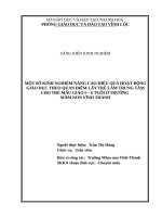 Một số kinh nghiệm nâng cao hiệu quả hoạt động giáo duỵc theo quan điểm lấy trẻ làm trung tâm cho trẻ mẫu giáo 5 6 tuổi ở trường mầm non vĩnh thành  huyện vĩnh lộc 