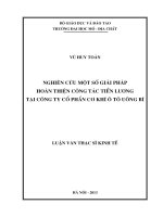 Nghiên cứu một số giải pháp hoàn thiện công tác tiền lương tại công ty cổ phần cơ khí ô tô uông bí    