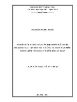Nghiên cứu và đề xuất các biện pháp kỹ thuật để khai thác tận thu vỉa 7   công ty than nam mẫu nhằm giảm tổn thất và đảm bảo an toàn    