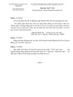 De thi va DA Van vao lop 10 Thai Binh 20112012