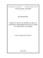 Nghiên cứu một số vấn đề động lực học của liên hợp máy john deere 5310 của máy cày phục vụ làm đất nông, lâm nghiệp 