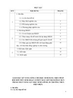 Rèn luyện kỹ năng sống cho học sinh thông qua đổi mới tiết sinh hoạt 15 đầu giờ nhằm phát huy phẩm chất năng lực cho học sinh lớp 8e, 9e trường THCS điện biên 