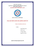 BÁO CÁO ĐỒ ÁN MÔN HỌC Đề tài: HỆ THỐNG ĐIỀU HÒA KHÔNG KHÍ Ô TÔ GVHD: THS.TRẦN XUÂN AN