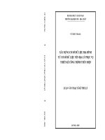 Xây dựng cơ sở dữ liệu địa hình từ cơ sở dữ liệu nền địa lý phục vụ thiết kế công trình thủy điện    