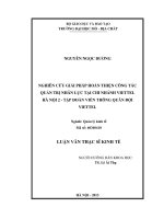 Nghiên cứu giải pháp hoàn thiện công tác quản trị nhân lực tại chi nhánh viettel hà nội 2   tập đoàn viễn thông quân đội viettel    