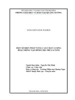 Một số biện pháp nâng cao chất lượng hoạt động tạo hình cho trẻ 5 6 tuổi 