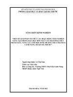 Một số giải pháp tổ chức các hoạt động trải nghiệm sáng tạo trong dạy học môn ngữ văn nhằm phát huy phẩm chất, năng lực cho học sinh trường THCS thị trấn cành nàng, huyện bá thước, huyện bá thước  