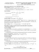 TOAN CO DAP AN THI THU DH 2012