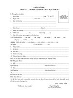 Tải Mẫu phiếu đăng ký tham gia lớp học kỳ trong quân đội năm 2021 - HoaTieu.vn