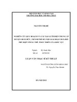 Nghiên cứu quy hoạch cải tạo lưới điện trung áp huyện hoài đức, thành phố hà nội giai đoạn 2015   2025 phù hợp với xu thế phát triển của khu vực    
