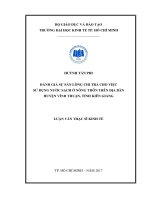 Luận văn kinh tế đánh giá sự sẵn lòng chi trả cho việc sử dụng nước sạch ở nông thôn trên địa bàn huyện vĩnh thuận, tỉnh kiên giang​ 