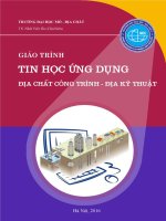 Giáo trình tin học ứng dụng trong địa chất công trình   địa kỹ thuật  