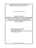 Một số giải pháp chỉ đạo giáo viên nâng cao hiệu quả làm đồ dùng dạy học, đồ chơi tự tạo từ nguyên vật liệu thiên nhiên và nguyên vật liệu sẵn có ở địa phương tại trường mầm non nga bạch 