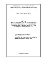 Một số biện pháp nâng cao tính tích cực vận động cho trẻ mẫu giáo 5 6 tuổi trường mầm non hoằng cát 