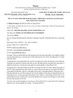 TRƯỜNG ĐẠI HỌC CÔNG NGHỆ ĐỒNG NAI ĐỀ ÁN TUYỂN SINH TRÌNH ĐỘ ĐẠI HỌC, TRÌNH ĐỘ CAO ĐẲNG NGÀNH GIÁO DỤC MẦM NON NĂM 2020