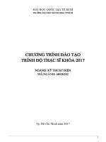 TRƯỜNG ĐẠI HỌC BÁCH KHOA TP.HCMCHƯƠNG TRÌNH ĐÀO TẠOTRÌNH ĐỘ THẠC SĨ KHÓA 2017NGÀNH: KỸ THUẬT ĐIỆN