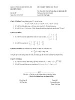 KHOA CÔNG NGHỆ THÔNG TIN BỘ MÔN TOÁN. ĐỀ THI KẾT THÚC HỌC PHẦN. Tên Học phần: Cơ sở Toán cho nhà kinh tế