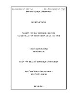 Nghiên cứu đặc điểm khu hệ chim tại khu bảo tồn thiên nhiên kẻ gỗ   hà tĩnh 