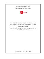 TRƯỜNG ĐẠI HỌC VĂN LANG BÁO CÁO TỰ ĐÁNH GIÁ CHƯƠNG TRÌNH ĐÀO TẠO NGÀNH QUẢN TRỊ DỊCH VỤ DU LỊCH VÀ LỮ HÀNH TRÌNH ĐỘ ĐẠI HỌC