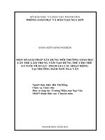 Một số giải pháp xây dựng môi trường giáo dục lấy trẻ làm trung tâm tạo hứng thú cho trẻ 4 5 tuổi tích tham gia các hoạt động tại trường mầm non nga văn 