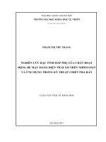 Luận văn thạc sĩ nghiên cứu đặc tính hấp phụ của chất hoạt động bề mặt mang điện tích âm trên nhôm oxit 