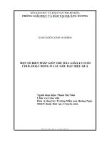 Một số biện pháp giúp trẻ mẫu giáo 4 5 tuổi chơi, hoạt động ở các góc đạt hiệu quả 