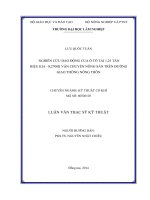 Nghiên cứu dao động của ô tô tải 1,25 tấn hiệu kia   K2700II vận chuyển nông sản trên đường giao thông nông thôn 