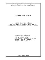 Một số giải pháp chỉ đạo phòng chống suy dinh dưỡng cho trẻ ở trường mầm non kỳ tân  huyện bá thước 