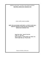 Một số giải pháp giúp trẻ 3 4 tuổi vượt qua khủng hoảng tuổi lên 3 ở trường mầm non thành vân 