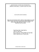 Một số giải pháp tổ chức những thí nghiệm vui góp phần nâng cao chất lượng hoạt động khám phá khoa học cho trẻ mẫu giáo 5  6 tuổi trường MN nga giáp 