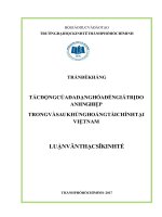 Luận văn thạc sĩ kinh tế phát triển (FULL) tác động của đa dạng hóa đến giá trị doanh nghiệp trong và sau khủng hoảng tài chính tại việt nam 