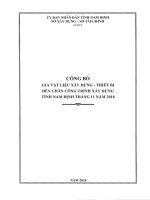 CÔNG BỐ GIÁ VẬT LIỆU XÂY DỰNG - THIẾT B! DEN CHAN CÔNG TRÌNH XÂY DỰNG TINH NAM ĐỊNH THANG 11 NAM 2018