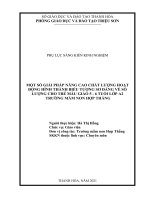 Một số giải pháp nâng cao chất lượng hoạt động hình thành biểu tượng sơ đẳng về số lượng cho trẻ MN 5 6 tuổi lớp a2 trường MN hợp thắng 