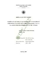Nghiên cứu kỹ thuật tạo mẫu sạch và cụm chồi từ chồi măng cây song mật (calamus platyacanthus warb  exbecc) bằng phương pháp nuôi cấy mô   tế bào 