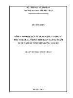 Nâng cao hiệu quả sử dụng năng lượng nổ phá vỡ đất đá trong điều kiện đất đá ngậm nước tại các tỉnh miền đông nam bộ    