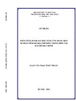 Phân tích, đánh giá khả năng ứng dụng một số phần mềm đồ họa phổ biến trong biên tập bản đồ địa chính    