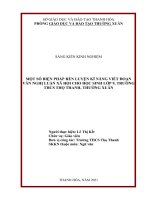 Một số biện pháp rèn luyện kĩ năng viết đoạn văn nghị luận xã hội cho học sinh lớp 9 trường THCS thọ thanh, thường xuân 