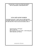 Tích hợp giáo dục ý thức bảo vệ môi trường cho học sinh qua giảng dạy bài hóa học và vấn đề môi trường  bài 45 sách giáo khoa lớp 12 