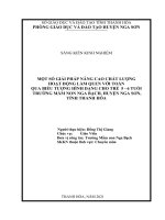 Một số giải pháp nâng cao chất lượng hoạt động làm quen với toán qua biểu tượng hình dạng cho trẻ 5 6 tuổi trường mầm non nga bạch 