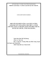 Một số giải pháp nâng cao chất lượng giáo dục kỹ năng sống cho trẻ 5   6 tuổi lớp a3 trường mầm non điền trung huyện bá thước 
