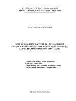 Một số giải pháp dạy trẻ 24 36 tháng biết chia sẻ và yêu thương mọi người xung quanh tại lớp d2 trường MN hợp thắng 