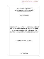 Nghiên cứu xây dựng và mô phỏng một số bài thí nghiệm điện tử tương tự và điện tử số phục vụ công tác đào tạo của trường đại học công nghiệp quảng ninh    