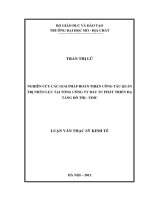 Nghiên cứu các giải pháp hoàn thiện công tác quản trị nhân lực tại tổng công ty đầu tư phát triển hạ tầng đô thị   udic    