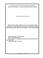 Một số giải pháp chỉ đạo nhằm nâng cao chất lượng giảng dạy cho đội ngũ giáo viên 