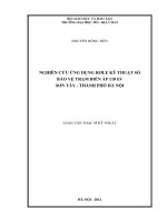 Nghiên cứu ứng dụng rơle kỹ thuật số bảo vệ trạm biến áp 110kv sơn tây   thành phố hà nội    