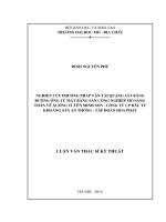 Nghiên cứu phương pháp vận tải quặng sắt bằng đương ống từ mặt bằng sân công nghiệp mỏ sàng thần về xưởng tuyển minh sơn   công ty cp đầu tư khoáng sản an thông   tập đoàn hòa phát 