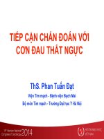 TIẾP CẬN CHẨN ĐOÁN VỚI CƠN ĐAU THẮT NGỰC ThS. Phan Tuấn Đạt Viện Tim mạch - Bệnh viện Bạch Mai