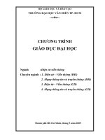 CHƯƠNG TRÌNH GIÁO DỤC ĐẠI HỌC .Chuyên ngành : 1. Điện tử - Viễn thông (ĐH) 2. Mạng thông tin và truyền thông (ĐH) 3. Điện tử - Viễn thông (CĐ) 4. Mạng thông tin và truyền thông (CĐ)