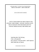 Quản lý hoạt động dạy học ở trung tâm giáo dục nghề nghiệp – giáo dục thường xuyên thị xã nghi sơn, tỉnh thanh hóa đáp ứng chương trình giáo dục phổ thông 2018 